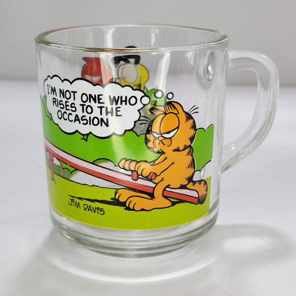 Vintage 1978 McDonald's Garfield Glass Coffee Mug - Jim Davis